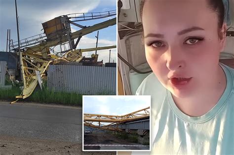 Moment Tiktok Star Died In Freak Crane Accident Caught On Horrific