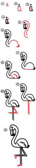 Draw the shape of the head. How To Draw A Cartoon Flamingo