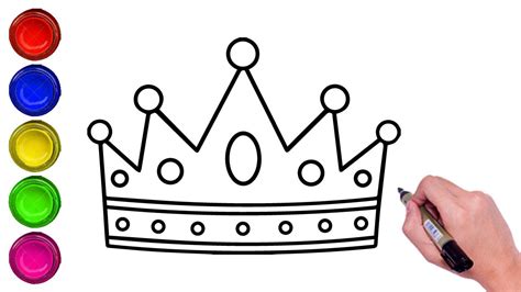 How To Draw A Crown Draw Crown Step By Step Crown Drawing Youtube