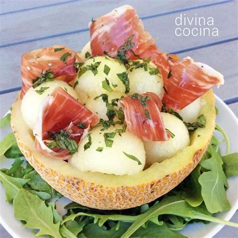 No te pierdas a continuación todo lo que necesitas saber sobre la vinagreta y otros aliños para tus ensaladas. Receta de ensalada de melón con jamón | Ensalada de melón ...
