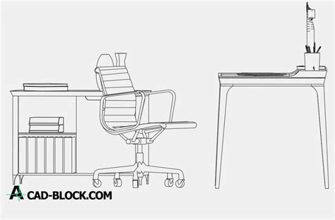 Desk Dwg Free Cad Block Cad Model Autocad Blocks