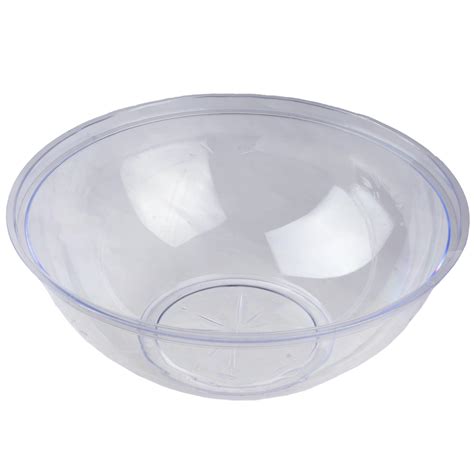 4 Pack Clear Round Disposable Serving Bowls 4 Qt Large Plastic