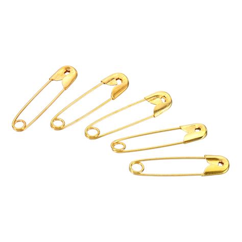 Uxcell Safety Pins 075 Inch Nickle Plated Small Sewing Pins Gold Tone