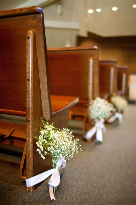 Simple wedding table decorations can make just as much of a statement. 195 best images about Wedding Decor: Pretty Pews on ...