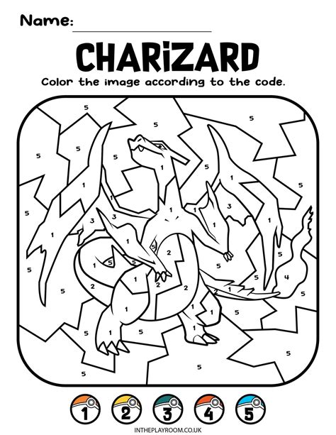 8 Pokemon Color By Number Coloring Pages For Kids Pokemon Pokemon