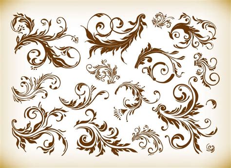 Download Vintage Design Element Vector Graphics Set | Free Vector Graphics | All Free Web Resources for ...