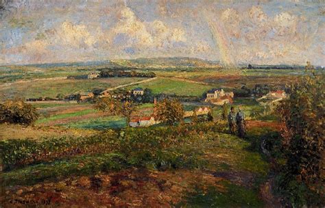 Pissarro lived there between 1872 and 1882 and painted more. Rainbow, Pontoise - Camille Pissarro - WikiArt.org ...