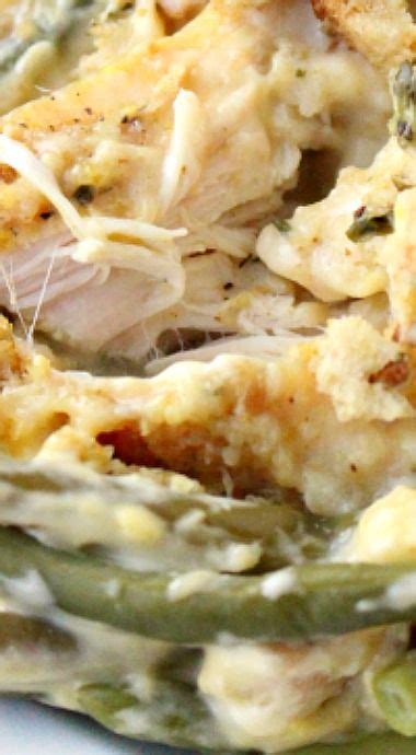 Creamy Crockpot Chicken Stuffing And Green Beans Best Food