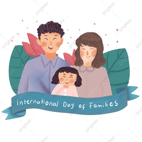 귀여운 가족 만화 일러스트 무료 다운로드 Png 및 Psd 국제 가족의 날 가족 일러스트 가족 그림 Png 일러스트 및