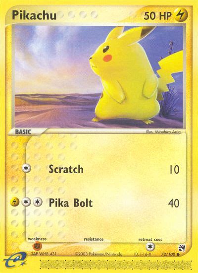 I have a holographic japanese pikachu with a globe in the background, a holographic german pikachu with flowers in the background, and a holographic spanish pikachu. Pikachu Sandstorm Card Price How much it's worth? | PKMN ...