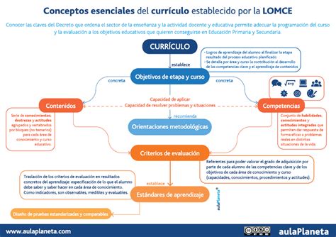 Conceptos Esenciales Del Currículo Establecido Por La Lomce Infografía