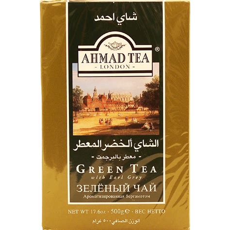 Our earl grey is a sophisticated brew perfect for the discerning tea lover. Ahmad Tea London green tea with earl grey, loose leaf 17.6oz