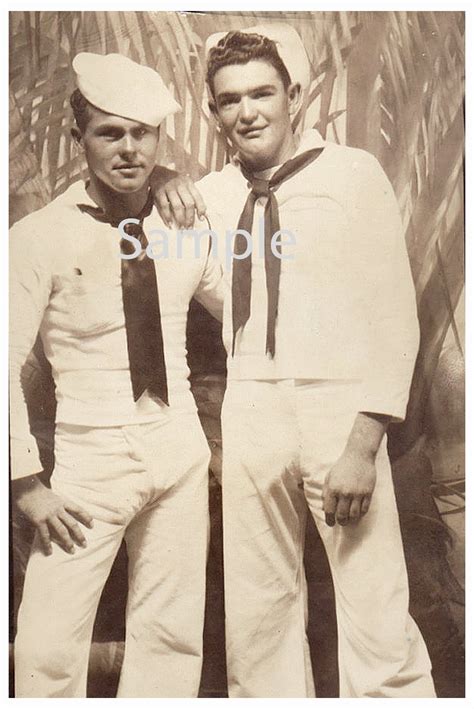 Vintage S Photo Reprint Handsome Sailors In Sexy Etsy