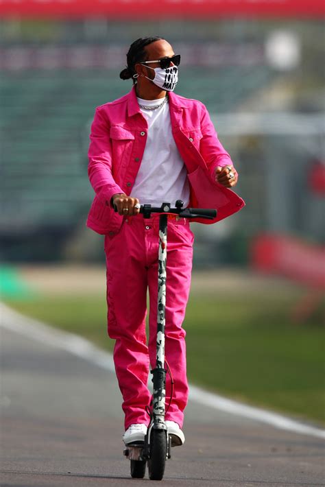 F Lewis Hamilton Lewis Hamilton Formula Pink Jacket Red Leather Jacket Hamilton Outfits