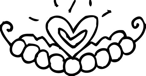 Princess Tiara Coloring Page - Free Clip Art