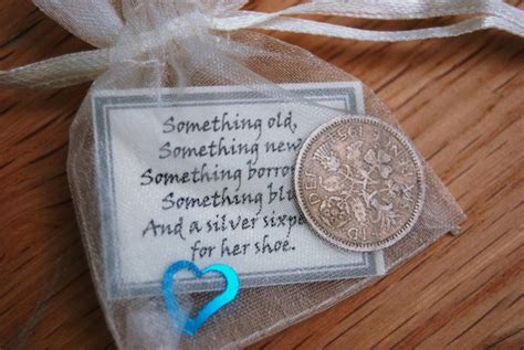 Sixpence Bridal Gift Something Blue Traditional Good Luck Charm