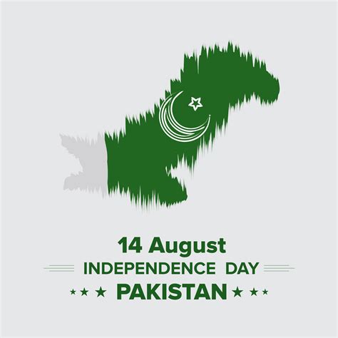 Happy Independence Day 14 August Pakistan Greeting Card 324262 Vector