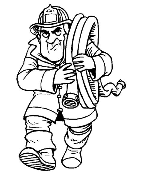 Fireman Printable Coloring Pages