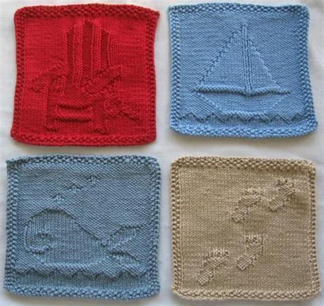 Sea And Sand Wash Cloths Craftsy Knitting Squares Baby Knitting