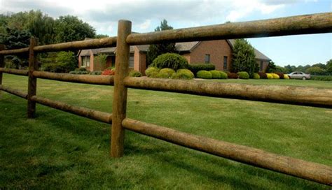A wood split rail fence is one of the simplest fencing styles to install, so it makes a good diy project. wood rail fences designs | Wood Round Rail Fence | Round ...