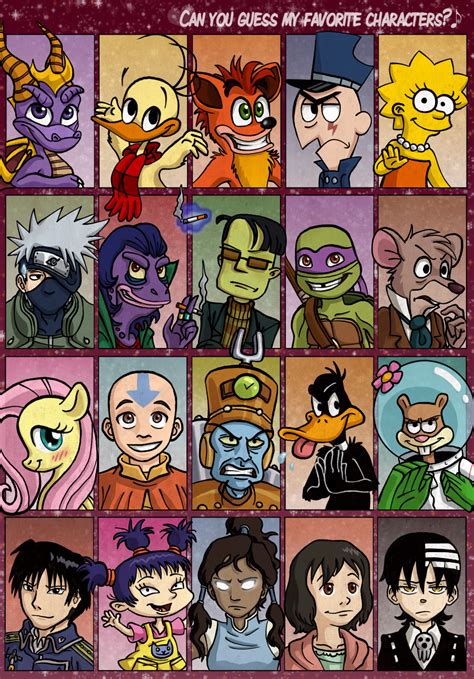 Can You Guess My Favorite Characters By Cartoonsilverfox On Deviantart