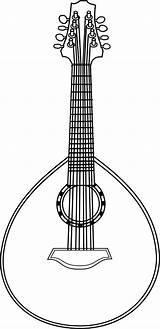 Clipart Lute Clip Mandolin Vector Guitar Drawing Transparent Svg Easy Cliparts Library �백 Webstockreview sketch template