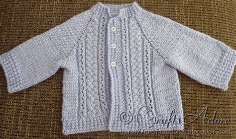 Handsome Cables Knitted Baby Boy Cardigan Free Knitting Pattern