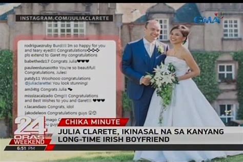 Julia Clarete Ikinasal Na Sa Kanyang Long Time Irish Boyfriend Chika