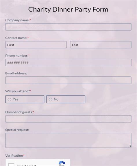 Free Party Booking Form Template 123 Form Builder