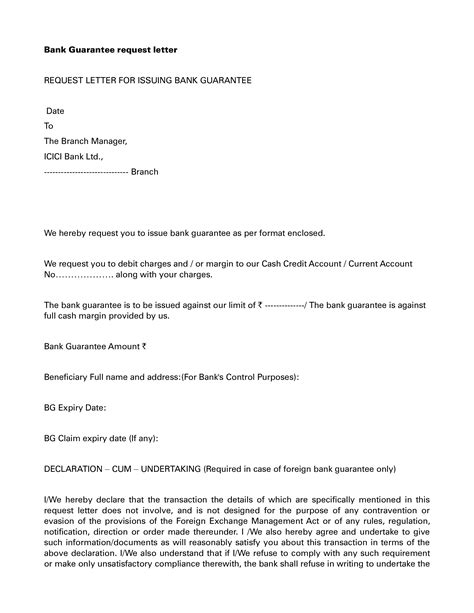 Bank Guarantee Letter How To Write A Bank Guarantee Letter Download