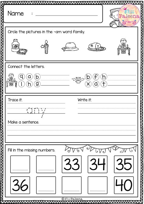 Free First Grade Morning Work Includes 20 Pages Of Morning Work
