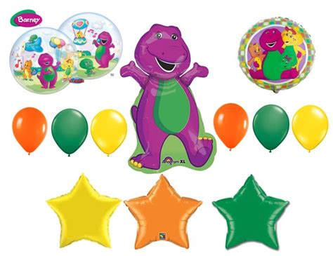 Barney And Friends Birthday Balloon Foil Mylar By Andabloshop