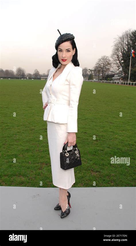 actress dita von teese arrives to christian dior s haute couture spring summer 2007 collection
