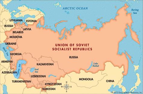 Gammal Karta över Sovjetunionen Karta Av Det Gamla Sovjetunionen Och