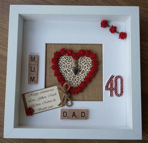 With a ruby wedding anniversary, love has no bounds. Personalised 40th Ruby Wedding Anniversary | geldgeschenke ...