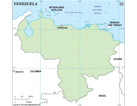 Buy Printed Venezuela Outline Map