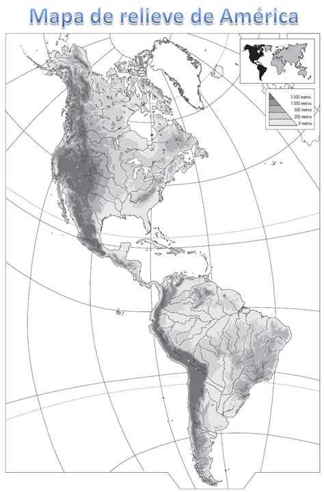Mapas De America Para Colorear Mapa Físico Geográfico Político