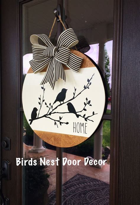 Farmhouse Any Season Door Hanger Bird Door Hanger Etsy Door Signs