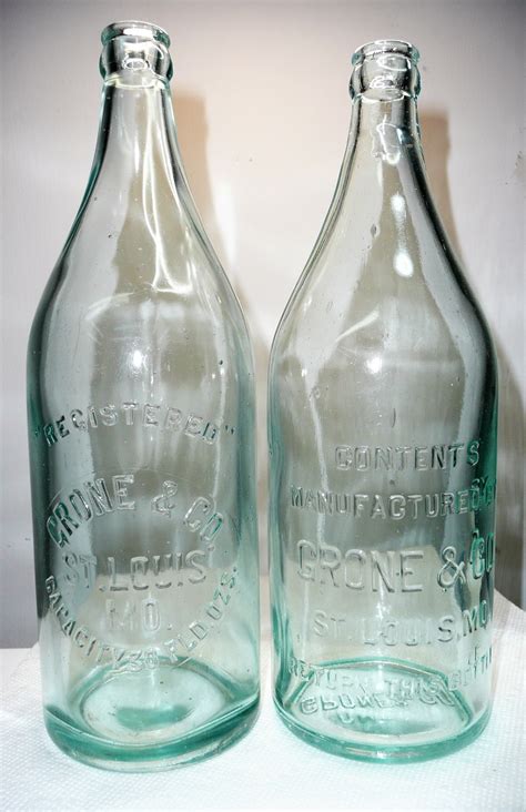 I can sip on a can/bottle and be satisfied with it yet i can pour half of a 2 liter into a cup and still want more to be satisfied. Grone & Co Soda Bottles | Collectors Weekly