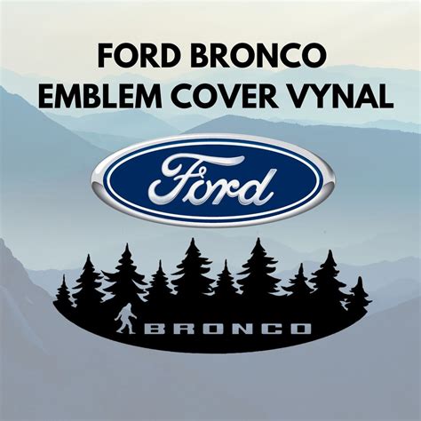Ford Bronco 2020 2021 Emblem Cover Sticker Vinyl Etsy