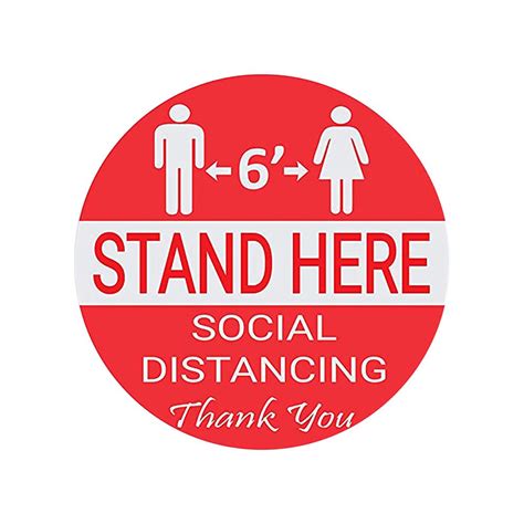 Buy Social Distance Wait Here Stand Keep 6ft In Between Marker Floor