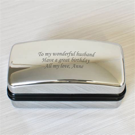Make the next gift you give truly special with the personalised gift shop. Personalised Cufflink Presentation Box - Next Day Delivery