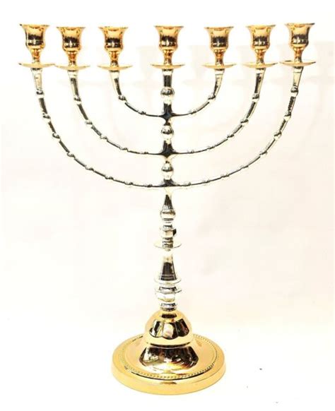 Large Authentic Menorah Silver Plated Candle Holder From Jerusalem 2