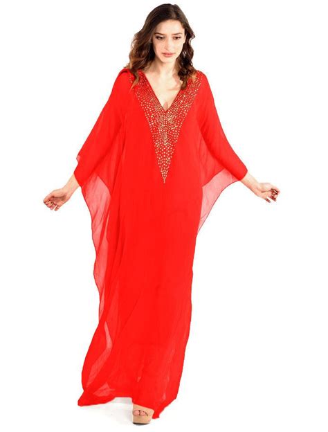 Kaftan Dress Red Kaftan Abaya Kaftan Evening Kaftan Plus Size