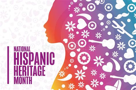 National Hispanic Heritage Month Holiday Concept Stock Vector