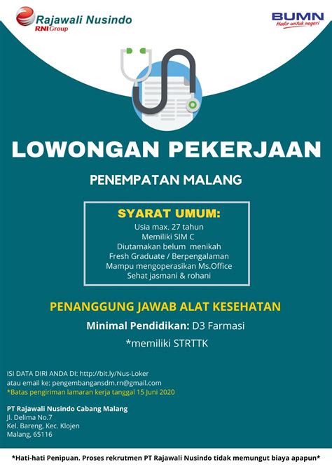 Jika anda tertarik dan sesuai dengan kualifikasi lowongan kerja pt pulau sambu (guntung) ini, silahkan kirimkan cv terbaru anda melalui email ke Lowongan Kerja PT Rajawali Nusindo (Anak BUMN) Juni 2020