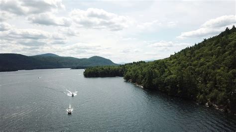 Aerial View Of Lake George New York Youtube