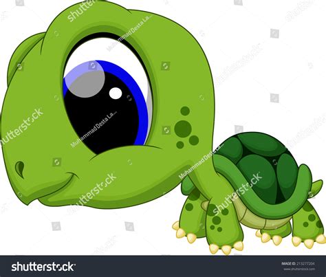 Cute Baby Turtle Cartoon Stock Vector Royalty Free 213277204