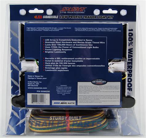 Boat trailer wiring is simple, two wire: LED Submersible Boat Trailer Complete Light Kit Low Profile
