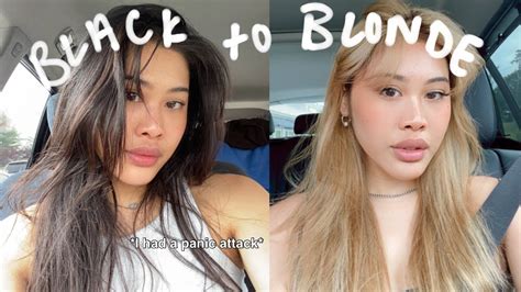 Black To Blonde Extreme Asian Hair Transformation In One Day Youtube